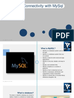 Database Connectivity With MySql