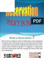 Reservation Policy in India