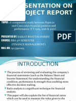 On Comparative Analysis of Financial Statement of Pepsi Co & Coca Cola.