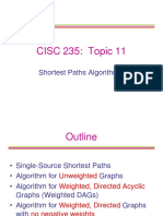 CISC 235: Topic 11: Shortest Paths Algorithms