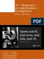 Aula 10 Pronomes Relativos Indefinidos e Interrogativos