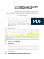 Comparative Study On Different Samples of Eggshell and Eggshell As An Alternative Source of Calcium Carbonate Used in Food Industry