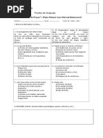 Prueba El Chupacabras de Pirque 5to