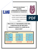 Fenómenos de Transporte "Difusión Molecular" Reporte