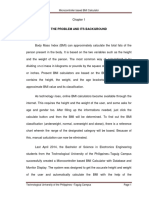 The Problem and Its Background: Microcontroller Based BMI Calculator