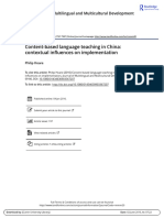 Content Based Language Teaching in China Contextual Influences On Implementation