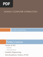 Usability Engineering (Human Computer Intreraction)