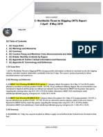 U.S. Navy Office of Naval Intelligence Worldwide Threat To Shipping (WTS) Report 3 April - 8 May 2019