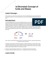 Lewis and Bronsted Concept of Acids and Bases