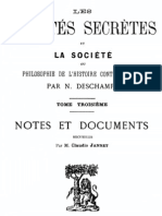 Les Sociétés Secrètes Et La Société (Tome 3)