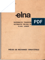 Elna Service Manual / Parts List - Elna Supermatic, Elna Transforma, Elna Auto, Elna Zig Zag, Elna Plana, Elna Junior