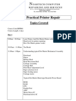 Basic Practical Printer Repair: Topics Covered