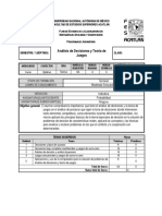 Analisis de Decisiones y Teoria de Juegos