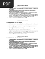 Evaluación de Ciencias Naturales Aula de Aceleracion