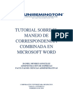 Tutorial Sobre El Manejo de Correspondencia Combinada en Microsoft Word