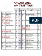 ECS Jan 2011 Exam Timetable