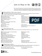 Prepare To Stay or Go: Evacuating On Foot With A Go Kit