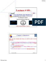 Lecture # 09:: Logarithmic Decrement & Concept of Time Constant