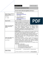 FYP Proposal Submission Form: Human Activity Monitoring (Wall and Fence)