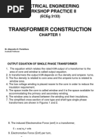 Electrical Engineering Workshop Practice Ii: Transformer Construction