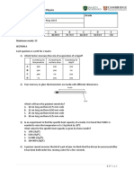 Paper Test For Thermal Physics