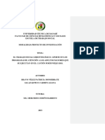 El Trabajo Social Gerontológico Aporte en Los Programas de Atención A Los Adultos Mayores Que Se Ejecutan en El Cantón Portoviejo 2018