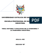 Historia y Evolucion de La Ingenieria y La Ingenieria Industrial