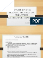 A Study On Training Program Employees