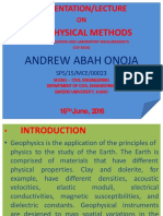 Geophysical Methods: Presentation/Lecture