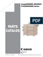 CANON imageRUNNER ADVANCE 8085, 8095, 8105 Series Parts List PDF