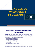 Metabolitos Primarios y Secundarios - Clase 3