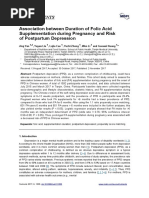 Association Between Duration of Folic Acid Supplementation During Pregnancy and Risk of Postpartum Depression