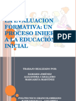 La Evaluacion Formativa en Preescolar