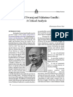 Concept of Swaraj and Mahatma Gandhi: A Critical Analysis: Dhananjaya Kumar Rout