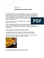 Cómo Hacer Paella de Marisco