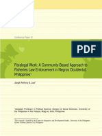 Paralegal Work: A Community-Based Approach To Fisheries Law Enforcement in Negros Occidental, Philippines