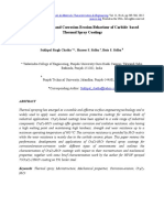 Characterisation and Corrosion-Erosion Behaviour of Carbide Based Thermal Spray Coatings