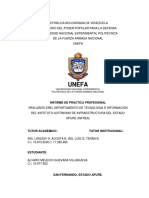 INFORME FINAL de PASANTIAS Ingenieria Sistemas Unefa PDF