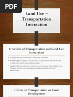 Land Use - Transportation Interaction