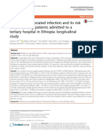 Healthcare Associated Infection and Its Risk Factors Among Patients Admitted To A Tertiary Hospital in Ethiopia: Longitudinal Study