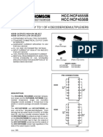 HCC/HCF4555B HCC/HCF4556B: Dual Binary To 1 of 4 Decoder/Demultiplexers