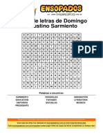 Sopa de Letras de Domingo Faustino Srmiento