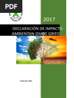 Declaración de Impacto Ambientan (Dia) de Grifo: Pucallpa - Perú