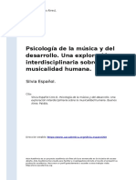 Psicología de La Música y Del Desarrollo