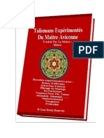 Talismans Expérimentés Du Maitre Avicenne