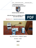 Practica de Laboratorio #05 Fisica Iii 2018 Olvg Ley de Ohm