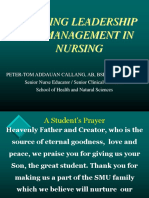 Nursing Leadership and Management in Nursing