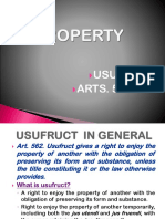 Usufruct and Easement 2013