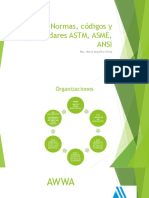 Normas, Códigos y Estándares ASTM, ASME