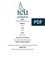 Actividad de Aprendizaje No. 1 Función Del Administrador Financiero en La Aplicacion de Una Empresa y Su Desempeño en Esta